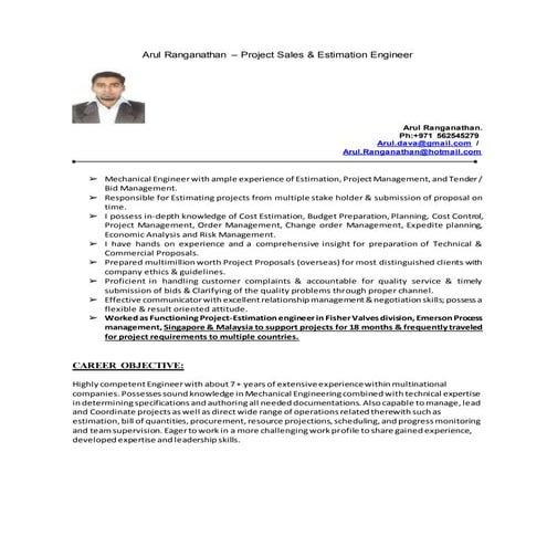 Top 8 estimation engineer resume samples | PPTX