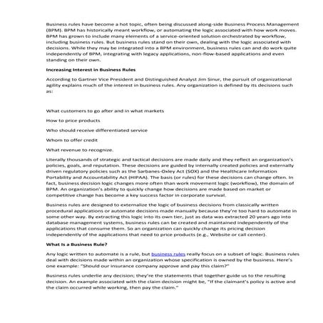 A Rule Does Not a Decision Make