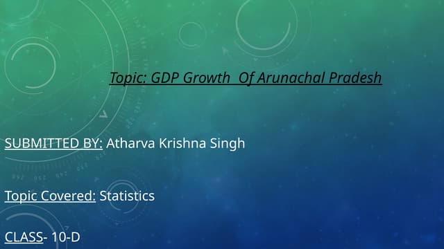 GDP of Arunachal Pradesh.pptx...........
