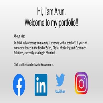 Arun's portfolio