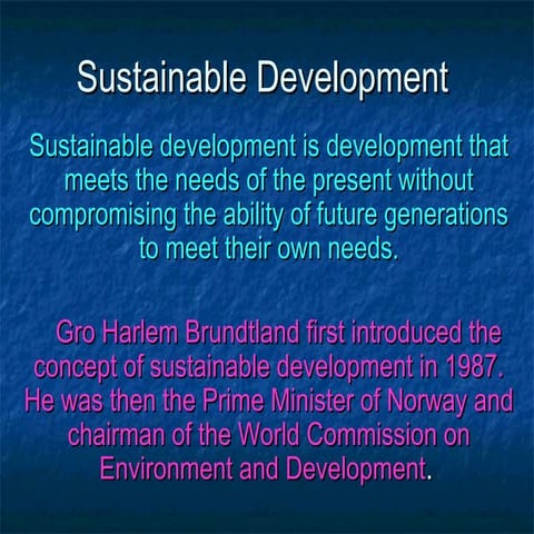  Sustainable development