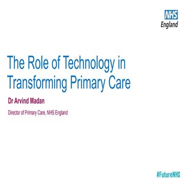 The Role of Technology in Transforming Primary Care