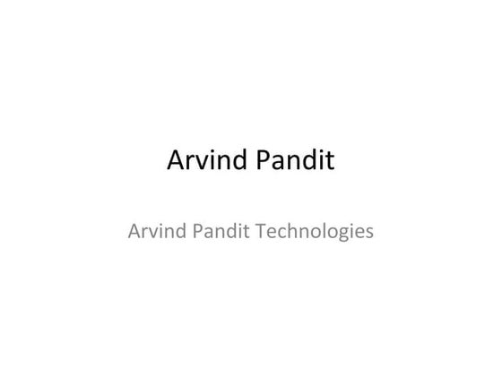 Arvind Pandit Design Tips | PPT