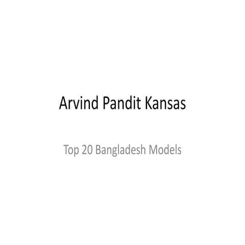 Arvind pandit kansas | PPTX