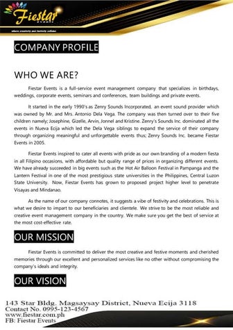 Arvin final fiestar events-company-profile-