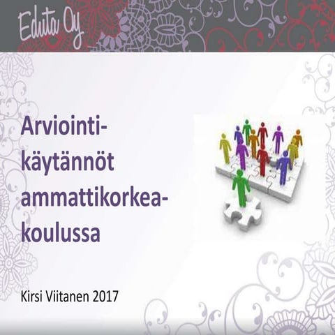 Arviointikäytäntöjen kehittäminen ammattikorkeakoulussa