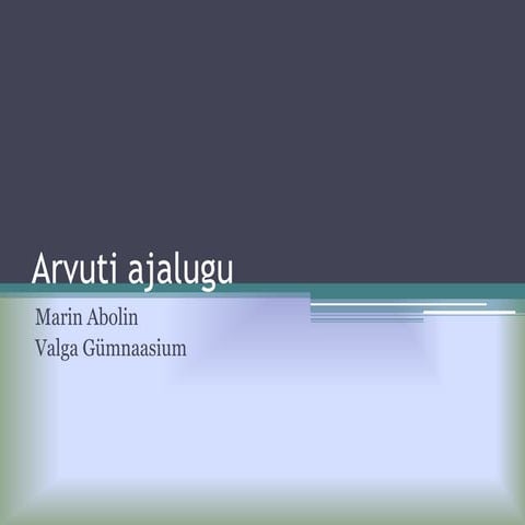 Arvuti ajalugu