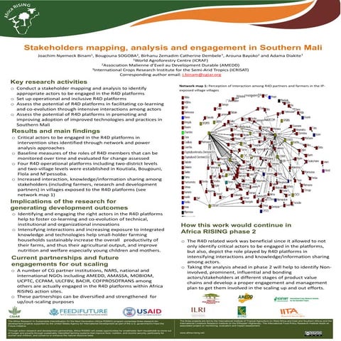 Stakeholders mapping, analysis and engagement in southern Mali