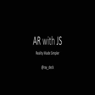 Augmented Reality with JavaScript