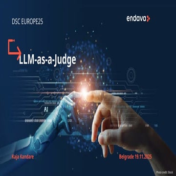 [DSC Europe 25] Kaja Kandare - LLM as a judge.pptx