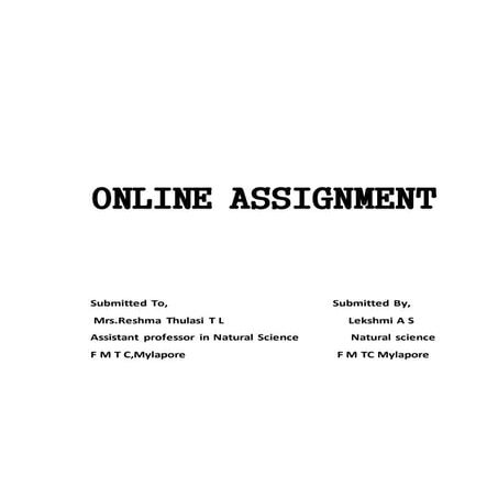 online assignment | DOCX