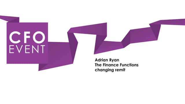 Adrian Ryan, Finance Transformation...