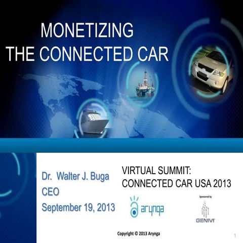 Arynga webinar: monetize connected car