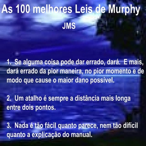 As 100 Melhores Leis De Murphy 