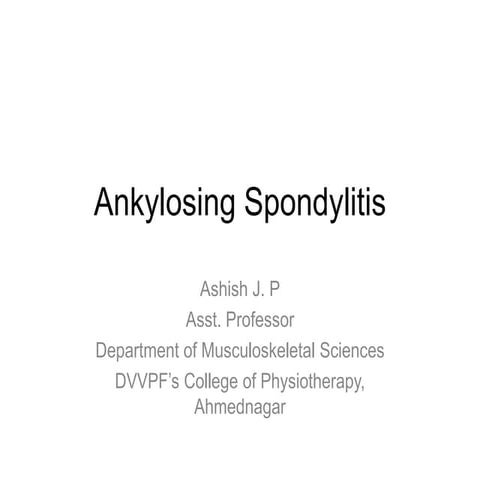 Ankylosing spondylitis