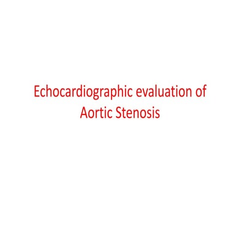 Aortic stenosis Echo 