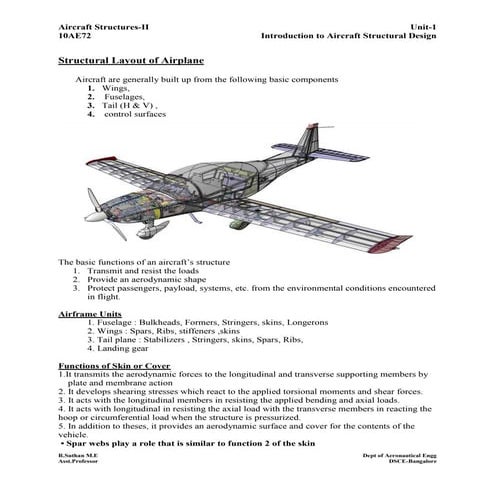 Introduction to Aircraft Structural Design