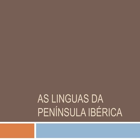 As linguas da península ibérica