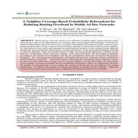 A Neighbor Coverage-Based Probabilistic Rebroadcast for  Reducing Routing Ove...