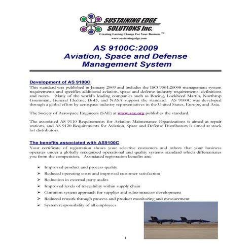 As9100 c 2009-standard