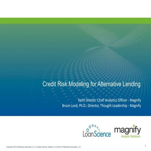 Credit Risk Modeling for Alternative Lending