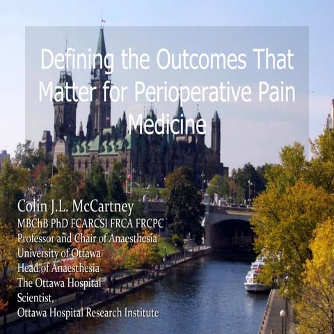 Defining the Outcomes that Matter for Perioperative Pain Medicine