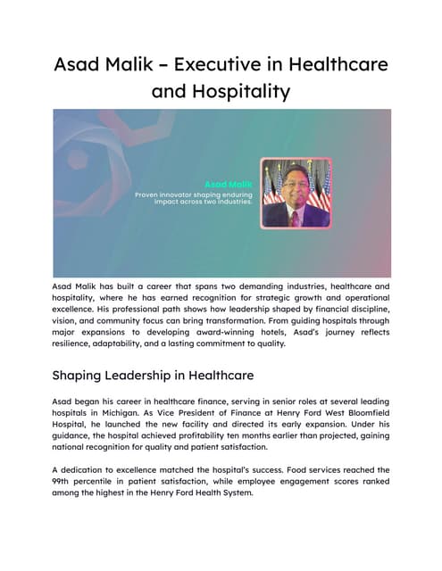 Asad Malik presentations