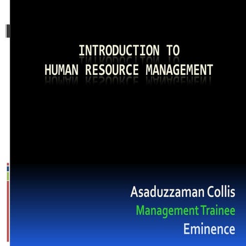 Introduction To HRM