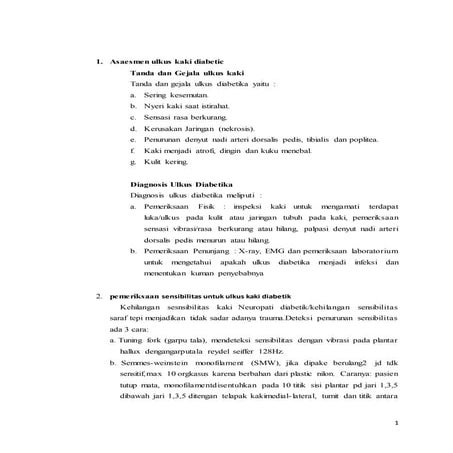 Asaesmen ulkus kaki diabetic