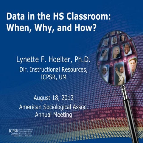Data in the HS Classroom: When, Why, and How?
