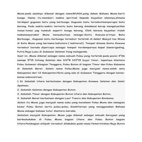 Asal usul kabupaten muna