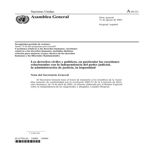 Asamblea General Informe 2004