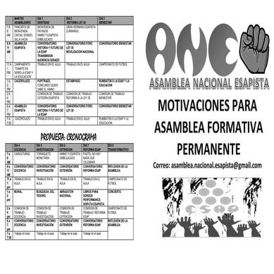 Asamblea cartilla motivaciones