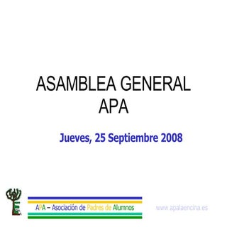 Asamblea General 25 Sep 2008