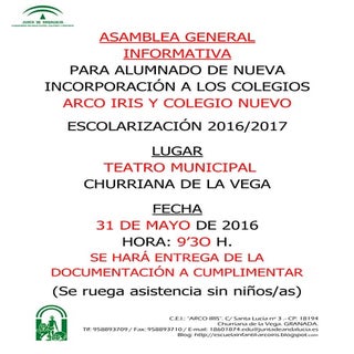 Asamblea general 31 mayo 2016 