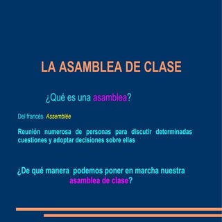 Nuestra asamblea de clase