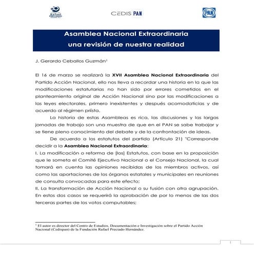 Asambleas Extraordinarias PAN