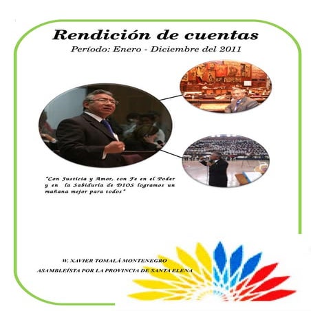 Asambleísta xavier tomalá rendición de cuentas ene - dic 2011 xtm cpccs revista