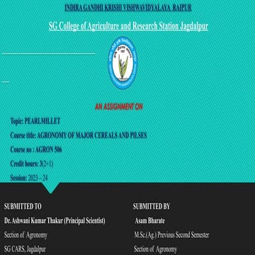 CULTIVATION PACKAGE OF CEREAL CROP PEARL MILLET.pptx