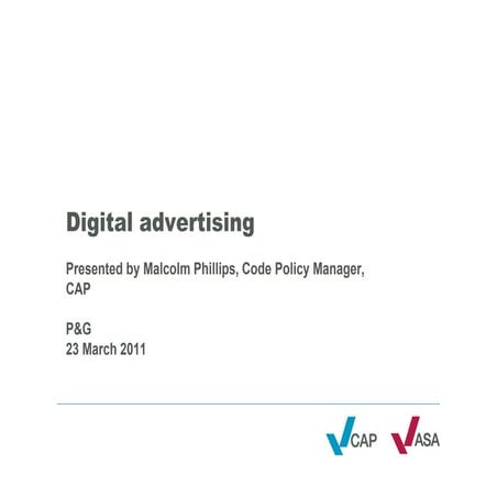 Digital Advertising - CAP & ASA 