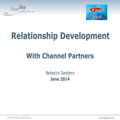 Developing Relationship with Channel Partners 