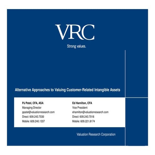 Valuation of Customer Assets