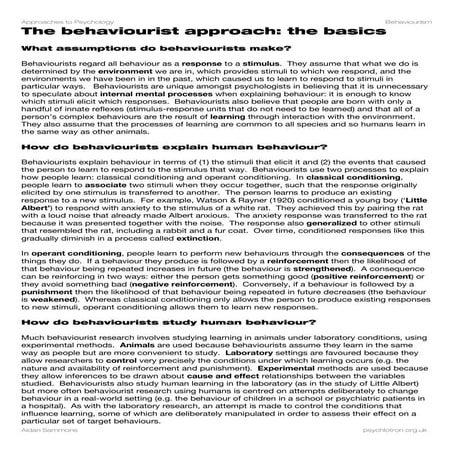 As aqb approaches_behaviourism_basics