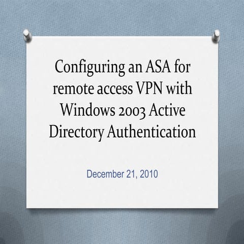 ASA RA VPN with AD Authentication