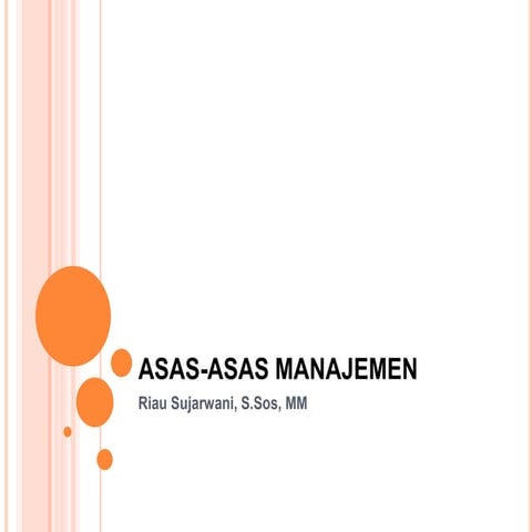 Asas asas manajemen | PPT