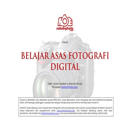 Belajar Asas Fotografi Digital