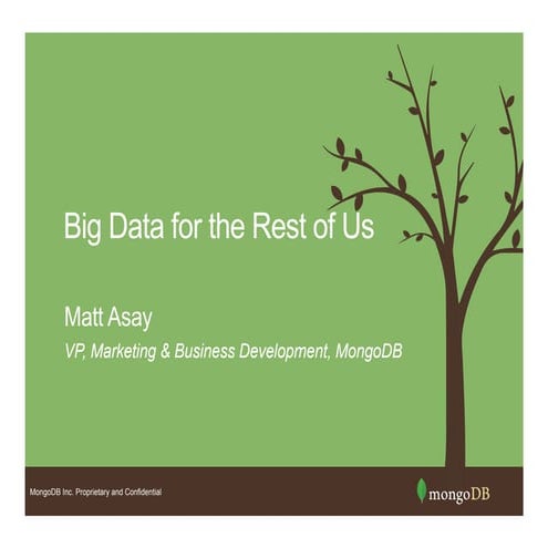 Big Data for the Rest of Us - OpenWest 2014 - Matt Asay