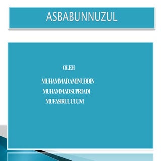 Asbababun nuzul powerpoint
