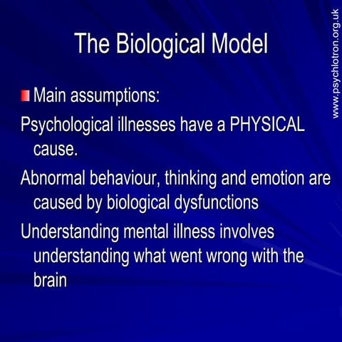 AS The biological model of abnormality