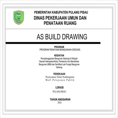 AS BUILD DRAWING MPP gambar akhir mpp pulang pisau | PDF